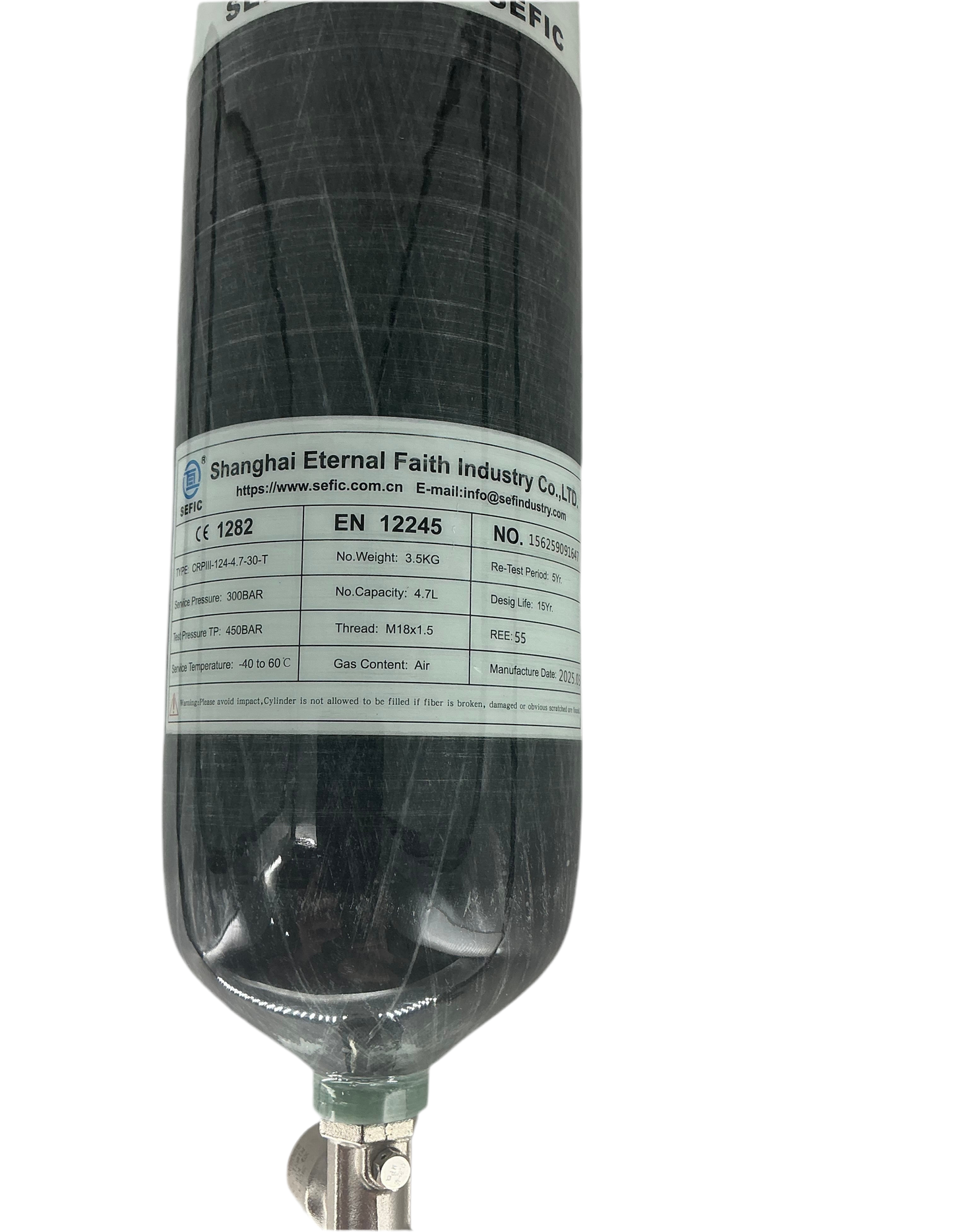 Carbon Fibre Cylinder 300 BAR 4,7L