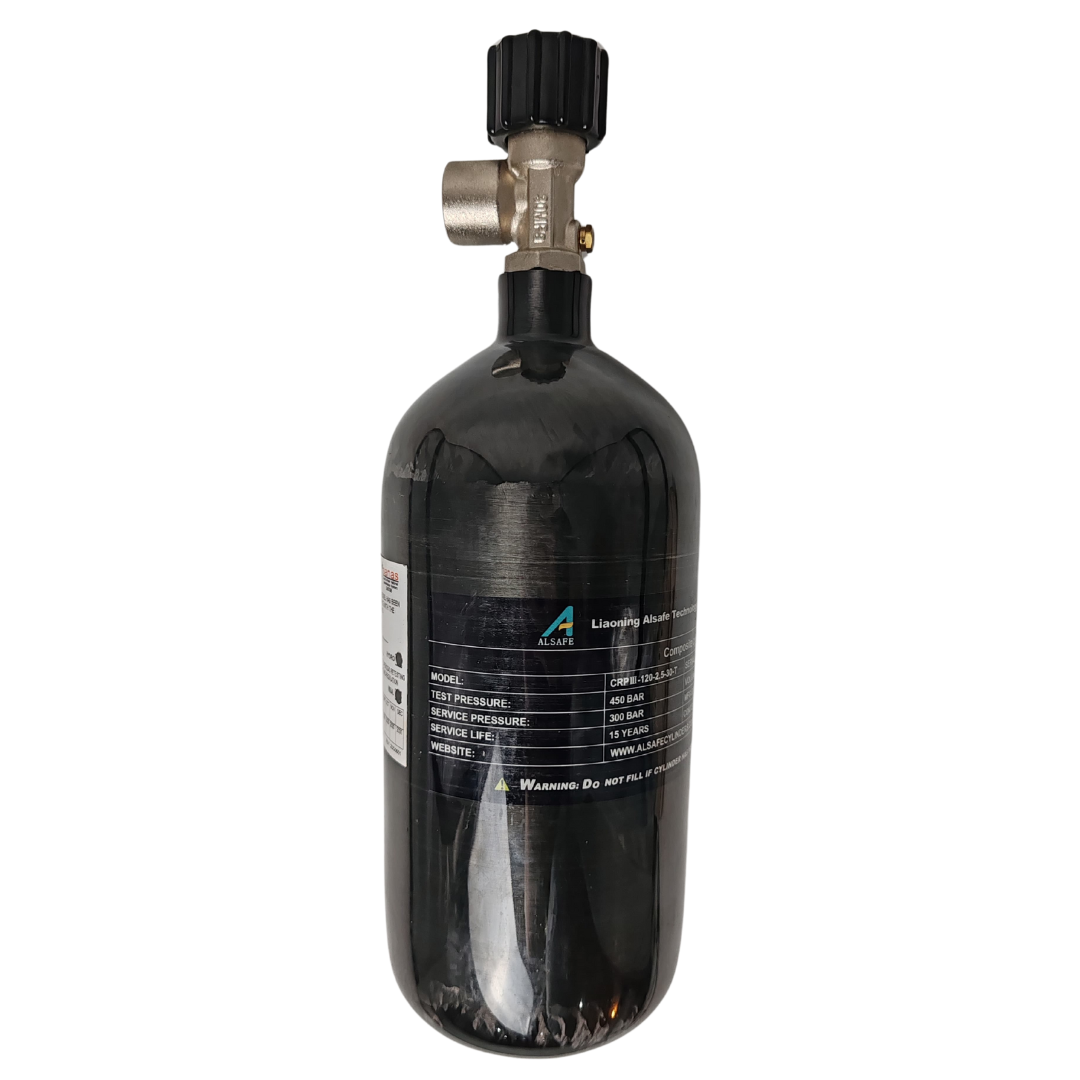 Carbon Fiber 2.5l Cylinder, 300 bar with Cylinder Valve