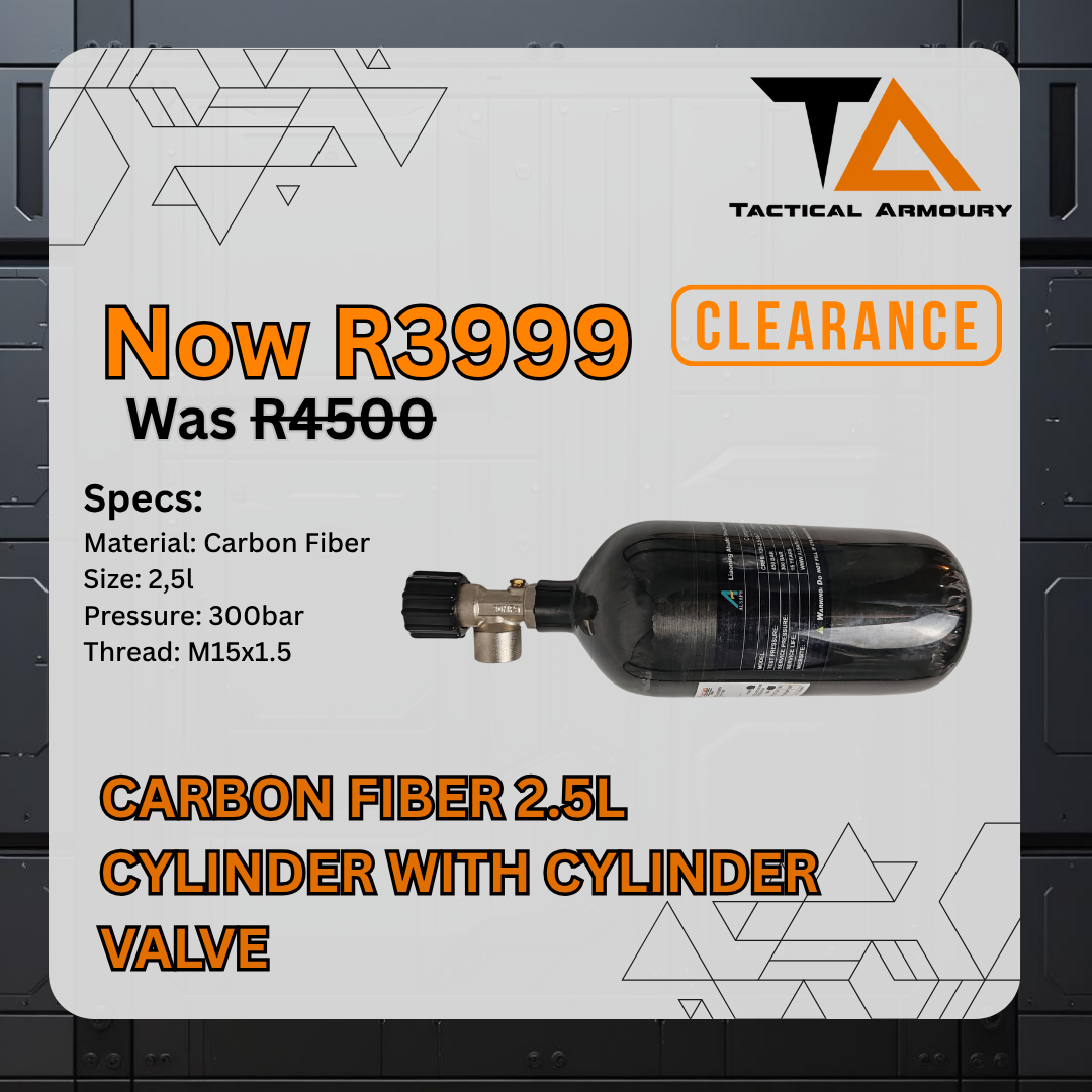 Carbon Fiber 2.5l Cylinder, 300 bar with Cylinder Valve