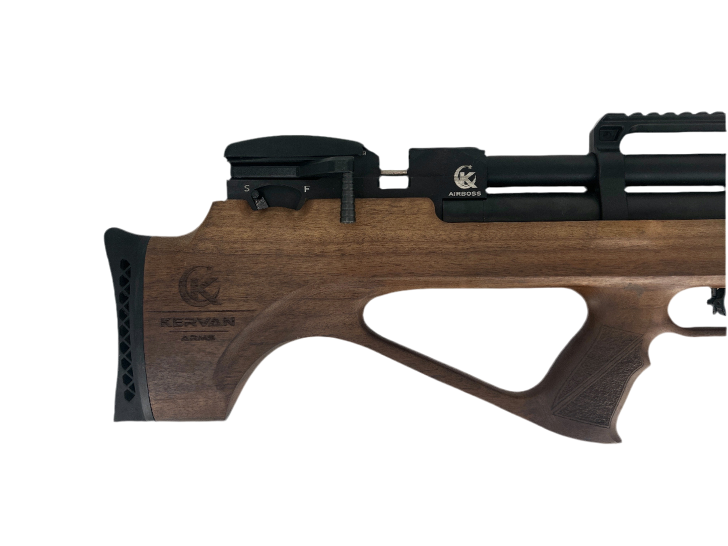 KERVAN AIRBOSS BULLPUP WALLNUT .22 CAL PCP AIRGUN