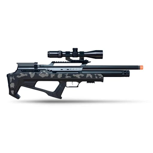 Effecto Zeon, Grey Camo Model PCP Air Rifle 46cm Barrel Choked 5.5mm (.22)