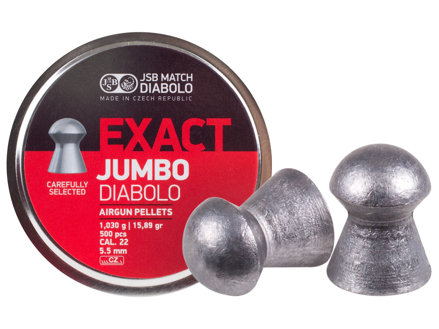 JSB Diabolo Exact Jumbo 5.5mm Cal 15.89 Grain – 500pcs