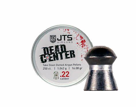 JAC100 JTS Dead Center Precision .22 Cal 16.08 Grain Domed Pellets / 250qt