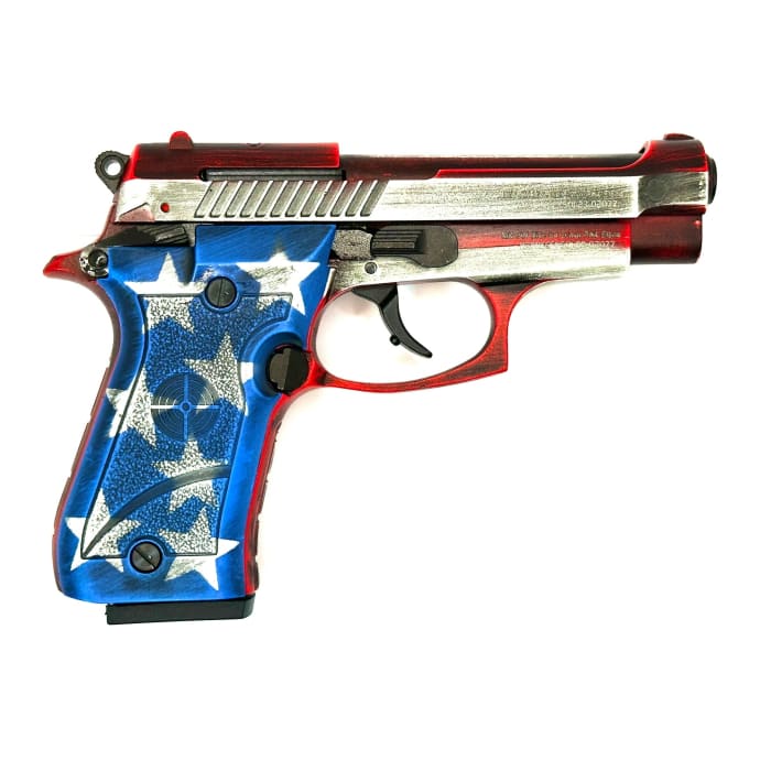 Niksan BP84 9mm P.A.K Blank Gun Patriot American Flag