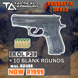 EKOL P29 COMPACT BLANK FIRING GUN WITH 10 FREE BLANK ROUNDS