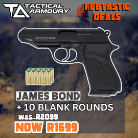 SUR 2608 BLANK GUN JAMES BOND REPLICA WITH 10 FREE BLANK ROUNDS!!!