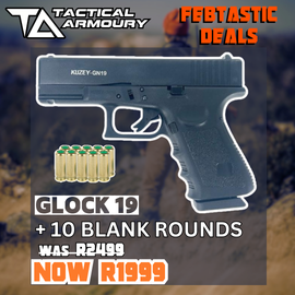 GLOCK 19 blank gun COMBO DEAL WITH 10 FREE BLANK ROUNDS!!!