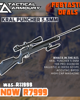 KRAL PUNHER, PCP AIR RIFLE 5.5MM KIT