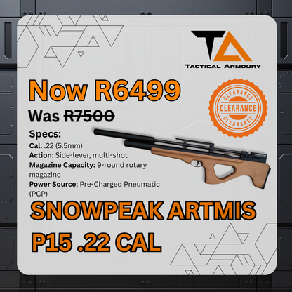 SNOWPEAK ARTMIS P15 PCP AIR RIFLE .22 CAL