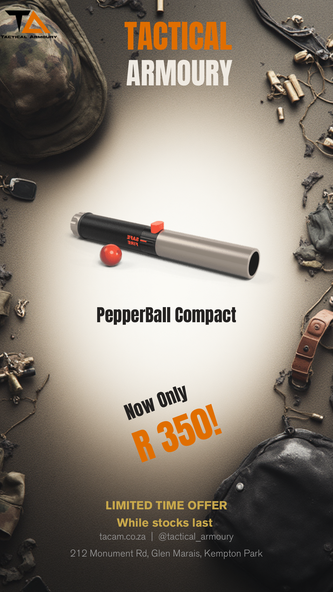 PepperBall Compact Single Shot Launcher