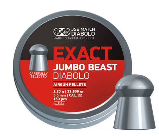 JSB Diabolo Jumbo Exact Beast .22 150/Tin 33.956 Grain