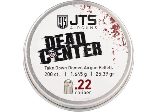 JAC113 JTS Dead Center Precision .22 Cal 25.39 Grain Domed Pellets / 200qt