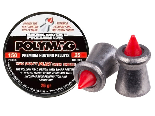 JSB Predator Polymag .25 Cal  26 Grain 150pcs