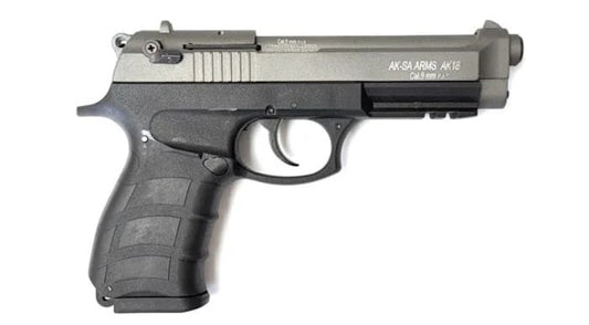 AKSA Arms AK-18 9mm P.A.K Blank Gun - Black & Fume
