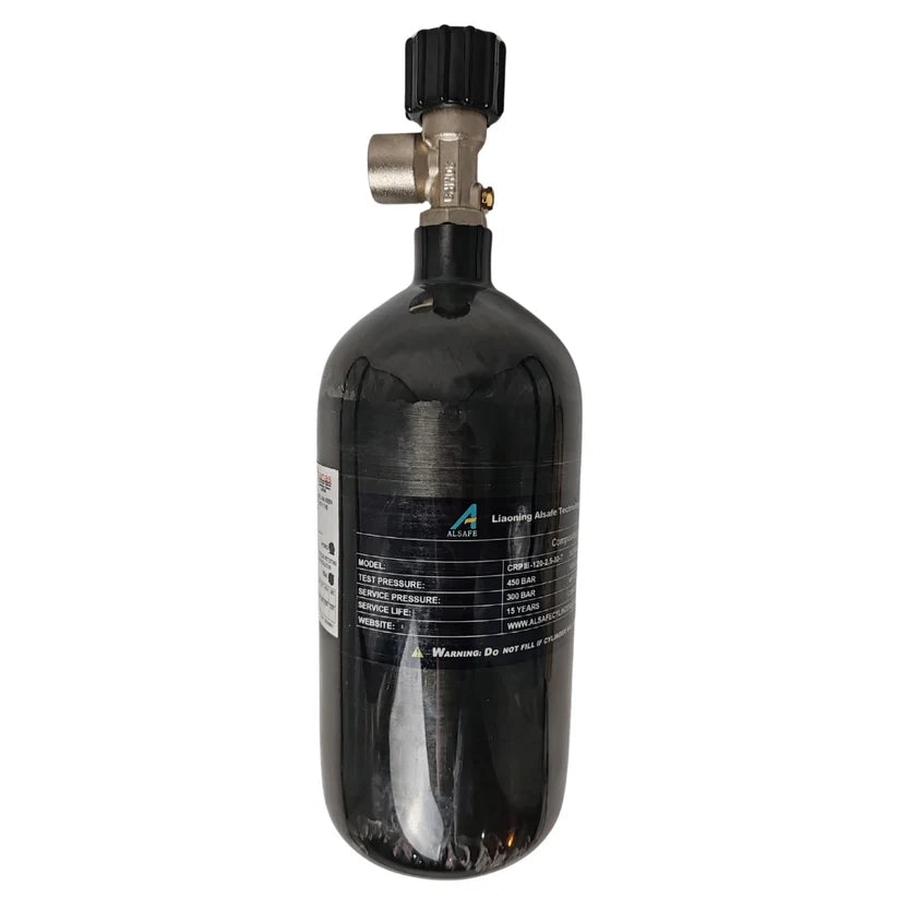 Carbon Fiber Cylinder, 300 bar with Cylinder Valve 2.5L,4.7L,6.8L,9L